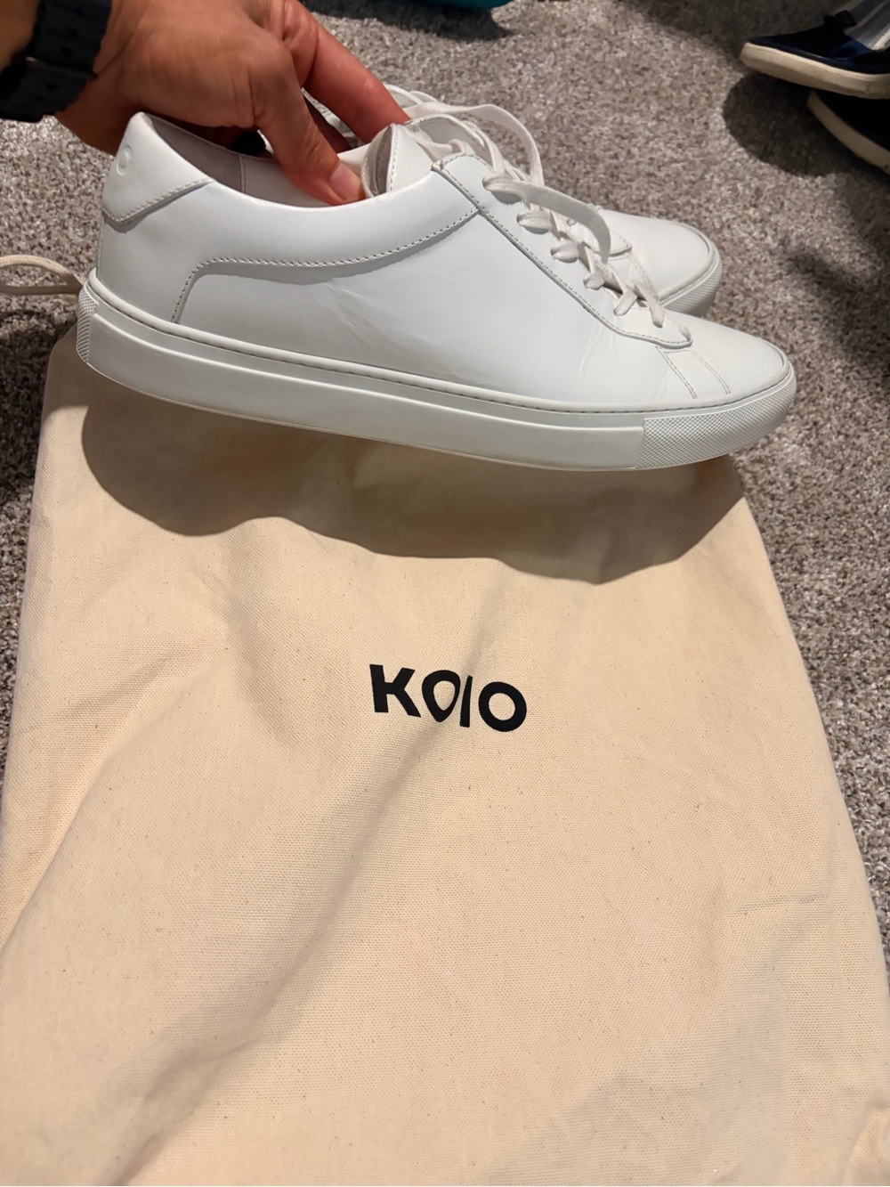 KOIO White Leather Court Sneaker